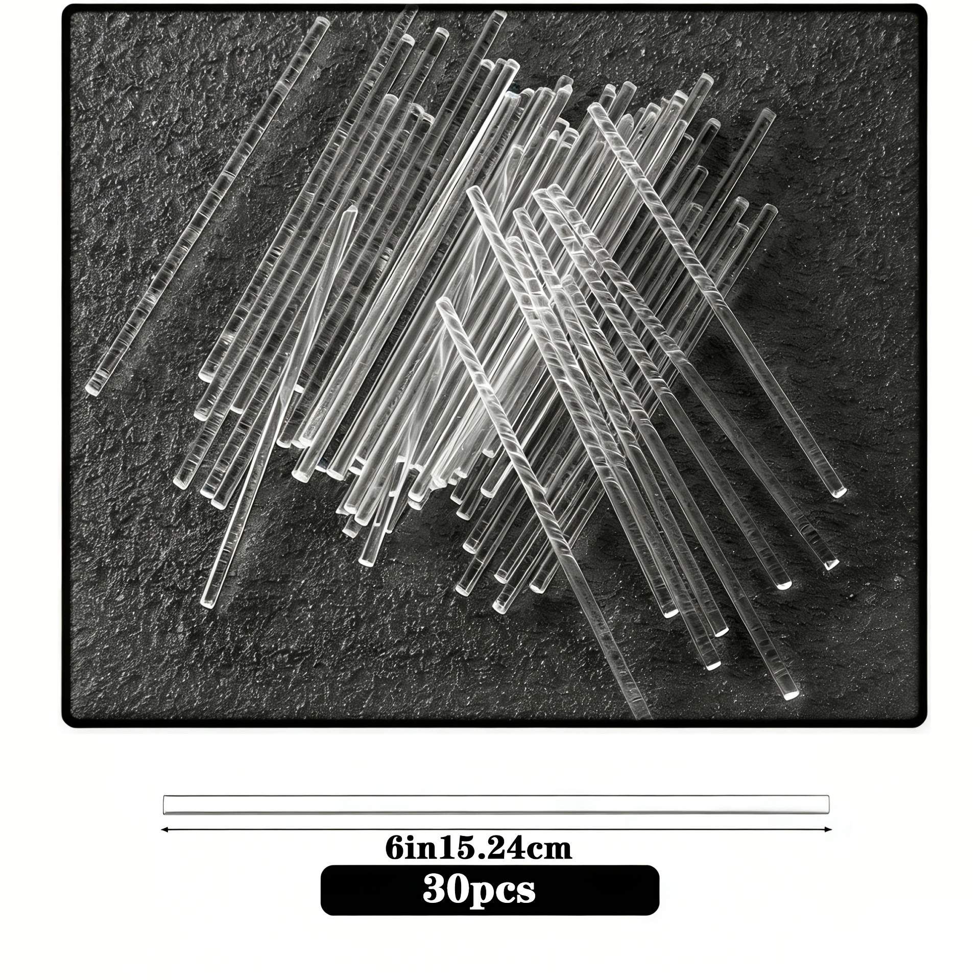 TEMU 30pcs Acrylic Solid Lollipop Sticks, Lollipop Sticks Decorations, Baking Cake Ball Mold Accessories, Candy Sticks For Parties, Weddings, Dessert