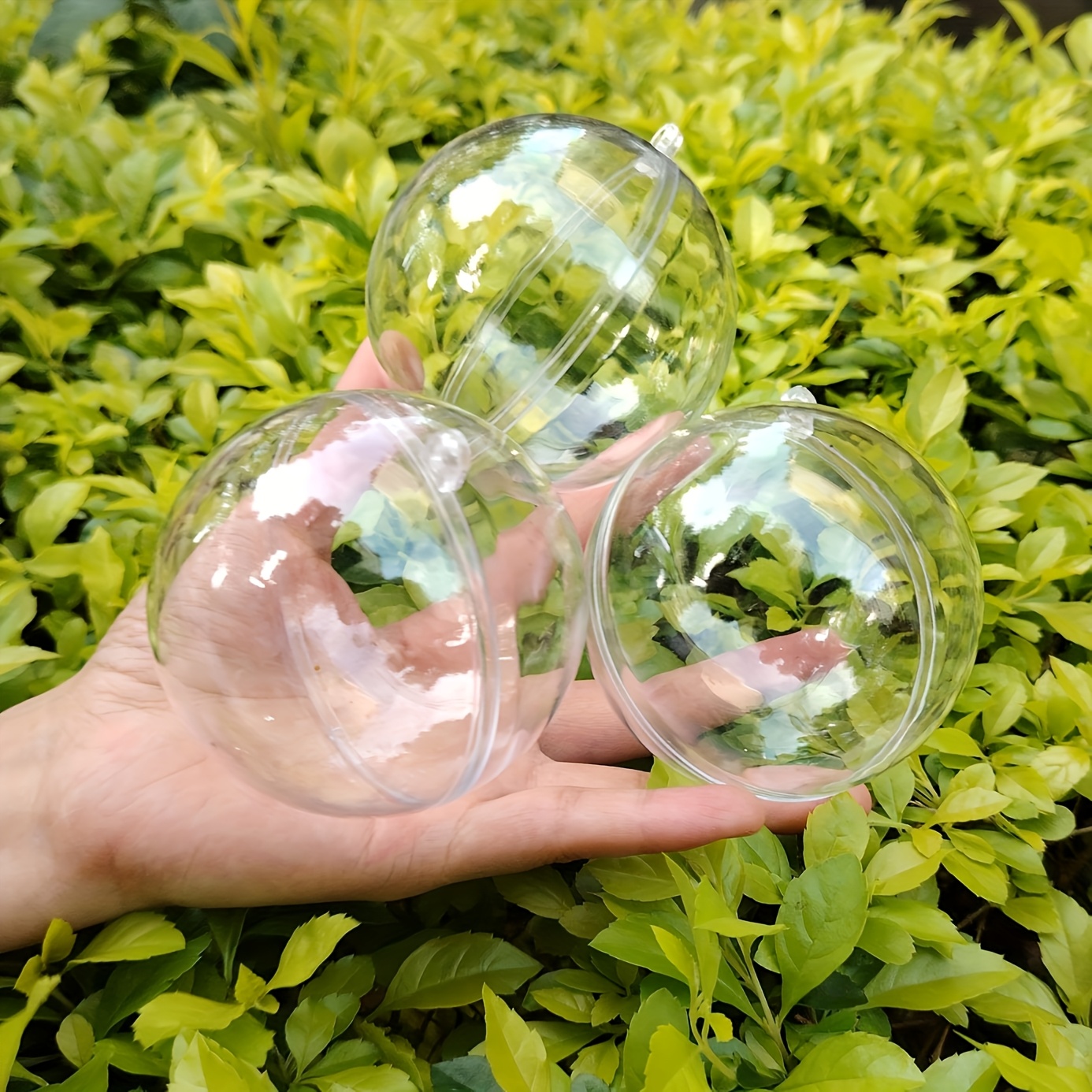 TEMU 30pcs Transparent Plastic Decorative - Diy Filler Balls Suitable For Weddings, Parties, Wall-mounted Centerpieces, Wedding & New Year