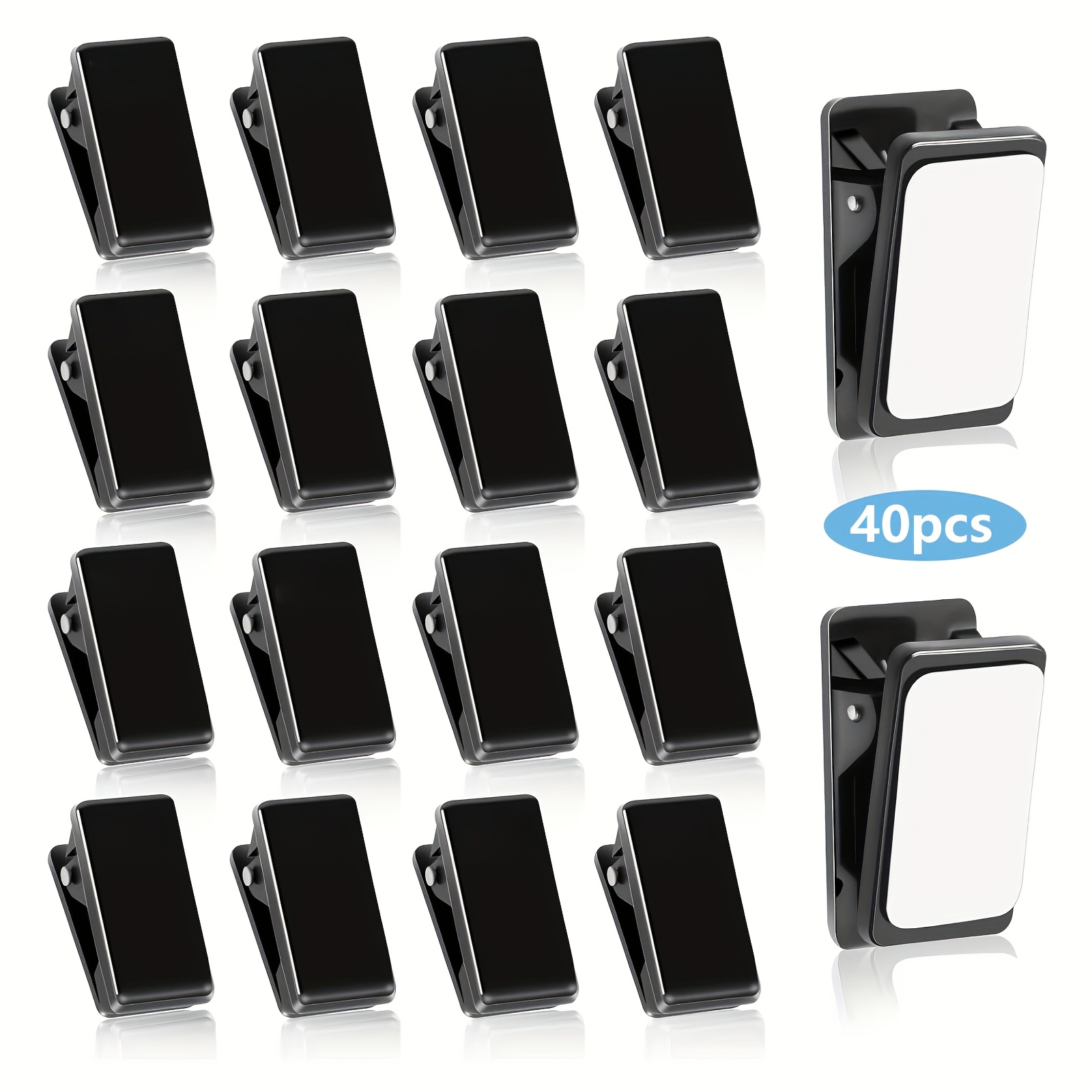 E-shop 40 Stück Klebeclips, kleine Clips zum Aufhängen von Fotos, Mini-Wandclips, selbstklebende Clips, Wandteppichhänger, selbstklebende