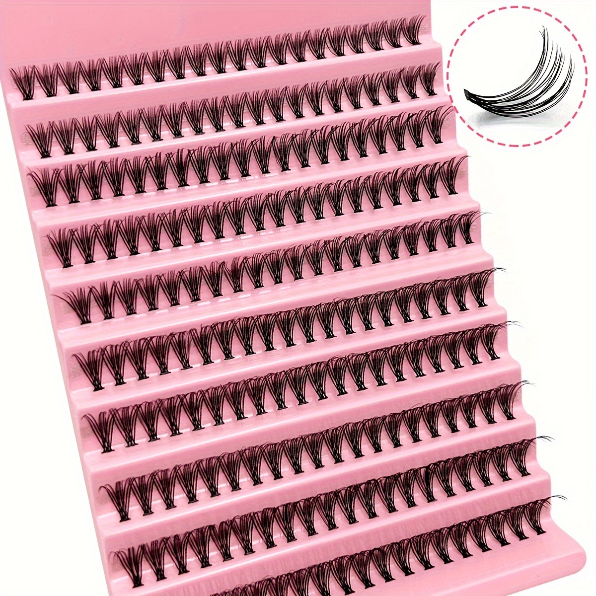 

200 Eyelashes, 30d 8-14mm Mixed False Eyelashes, & Reusable