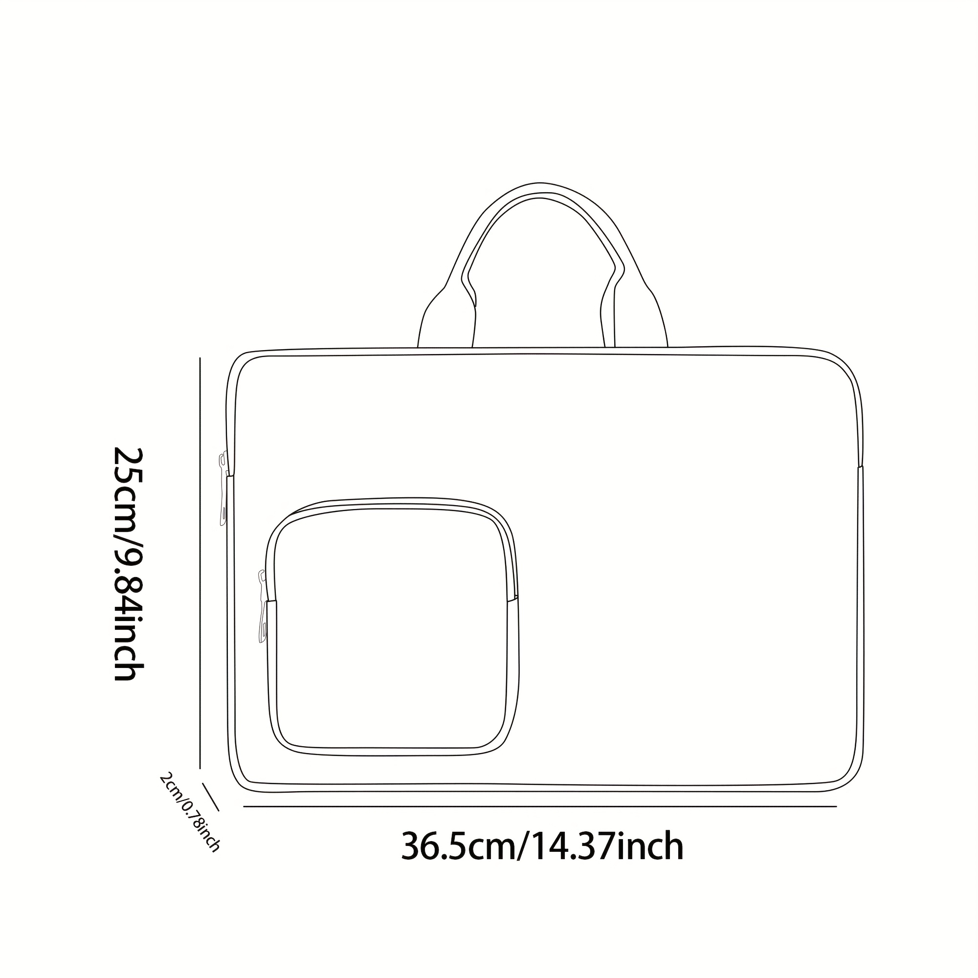 Black Piano Pattern Printed Computer Bag, Portable and Stylish