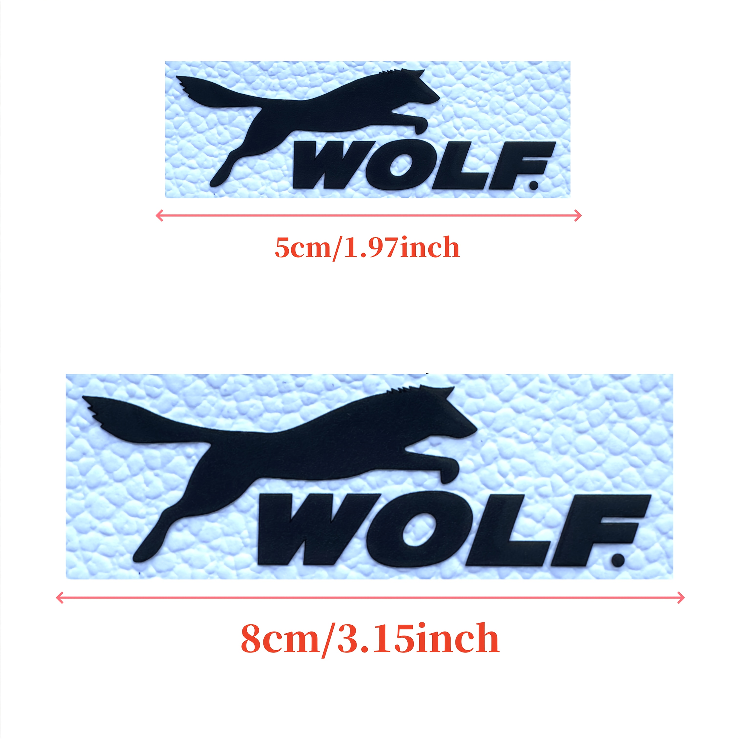 2pcs Car Stickers Wolf Automotive Badge Emblem Decals Vehicles Additions
