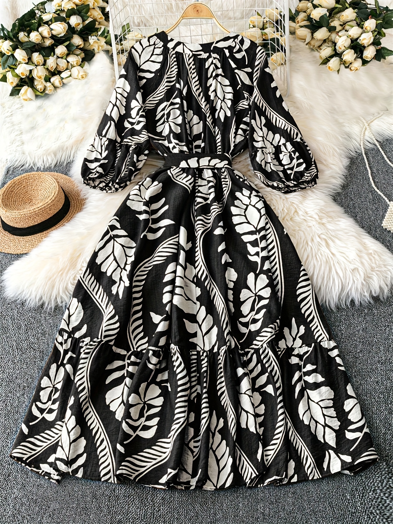 plus size fit and flare womens dress