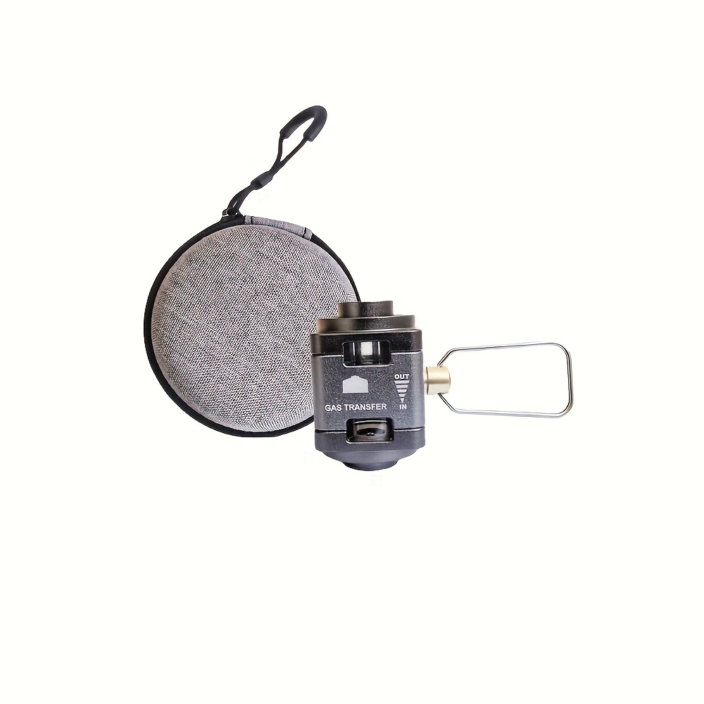 TEMU Camping & Hiking Fuel Transfer Device, Outdoor Gas Tank Converter Adapter With Visual Flow Indicator & Refill Valve, Fuel Canister Refill