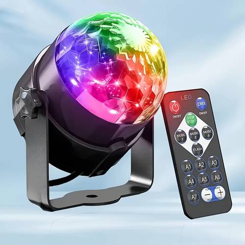 7 mode led disco ball party light with remote control colorful sound activated stage lights for ktv home decor birthdays halloween christmas and dj bars usb powered multi room compatible multicolored led lights lights disco party supplies