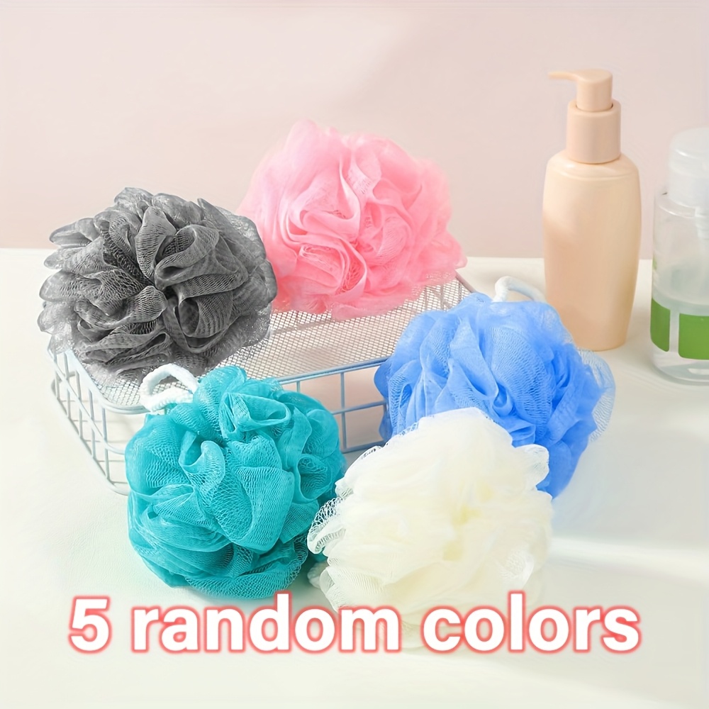 TEMU 3 ชิ้นขนาดใหญ่ขนาด Bath Loofah ลบโคลนฟองน้ำน่ารักถูผ้าขนหนู Foaming Wash ฝักบัว Super Soft Bath Ball ตาข่ายฟองน้ำ