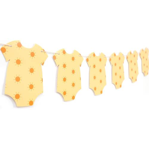 sunshine bodysuit garland sunshine paper garland banner for baby shower decor sunshine bodysuit decorations gender reveal decor birthday decor decoration