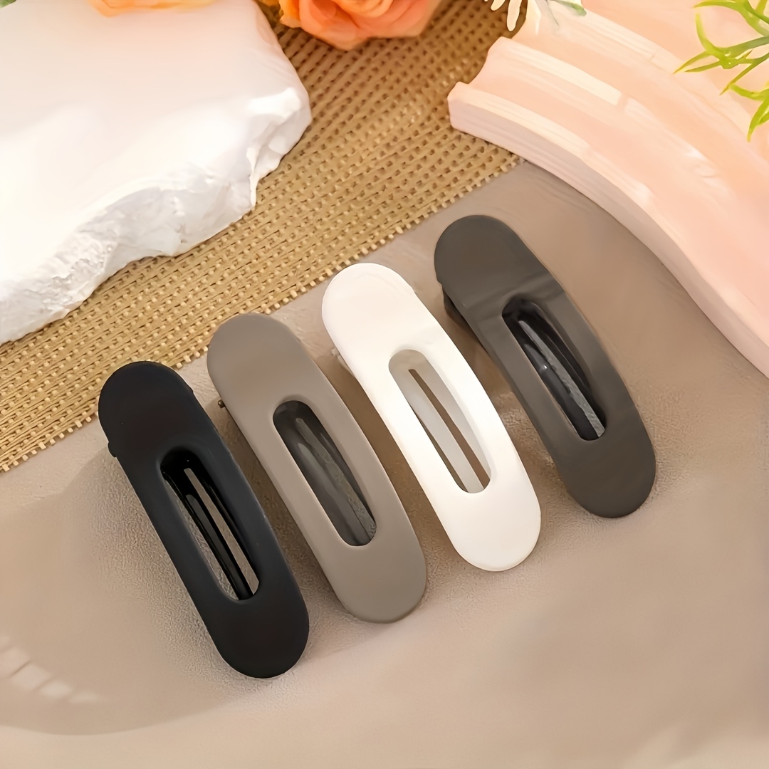 1/4pcsmilk Coffee Color Side Clip Elegant And Beautiful Hair Clip Suitable For Daily Wear And Hair Styling Suitable For Curling Side Hair