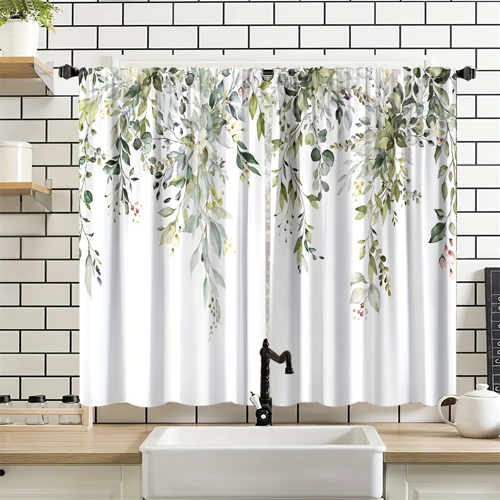 

Curtains, Eucalyptus Shower Curtain, Curtains, Bathroom , , , Decorative Curtains, 2 Panels