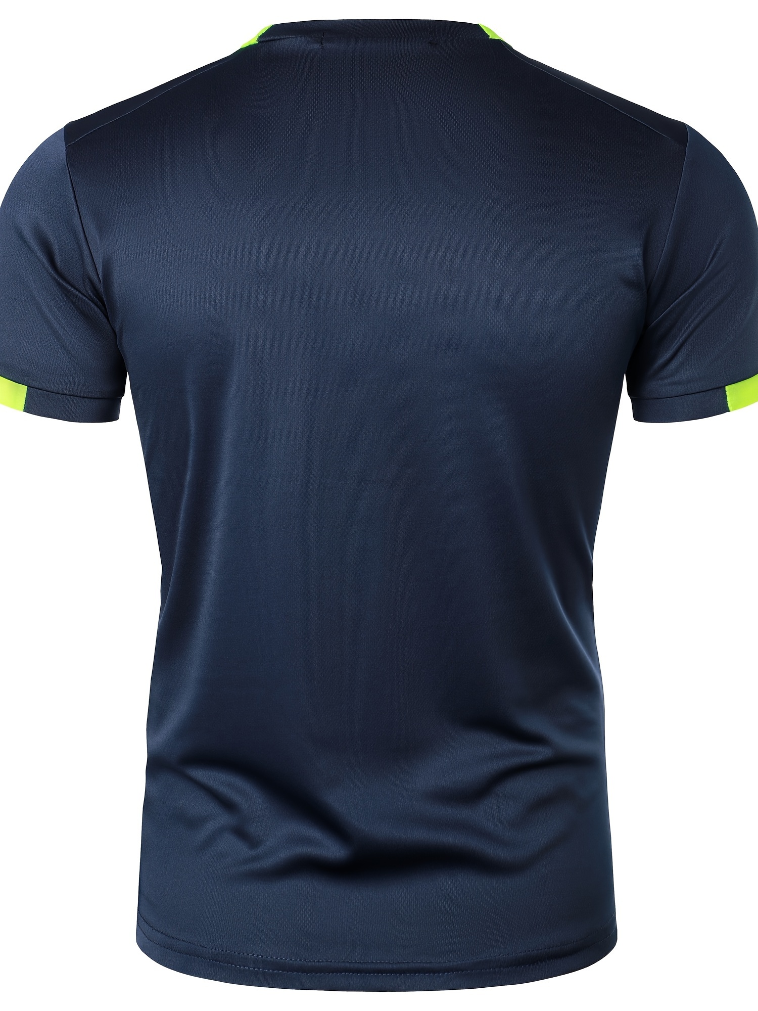 Color Block Pattern Slim Fit Crew Neck And Short Sleeve T-shirt, Breathable And Quick Dry Sports Tops For Men's Summer Fitness Training And Outdoors Sports Wear