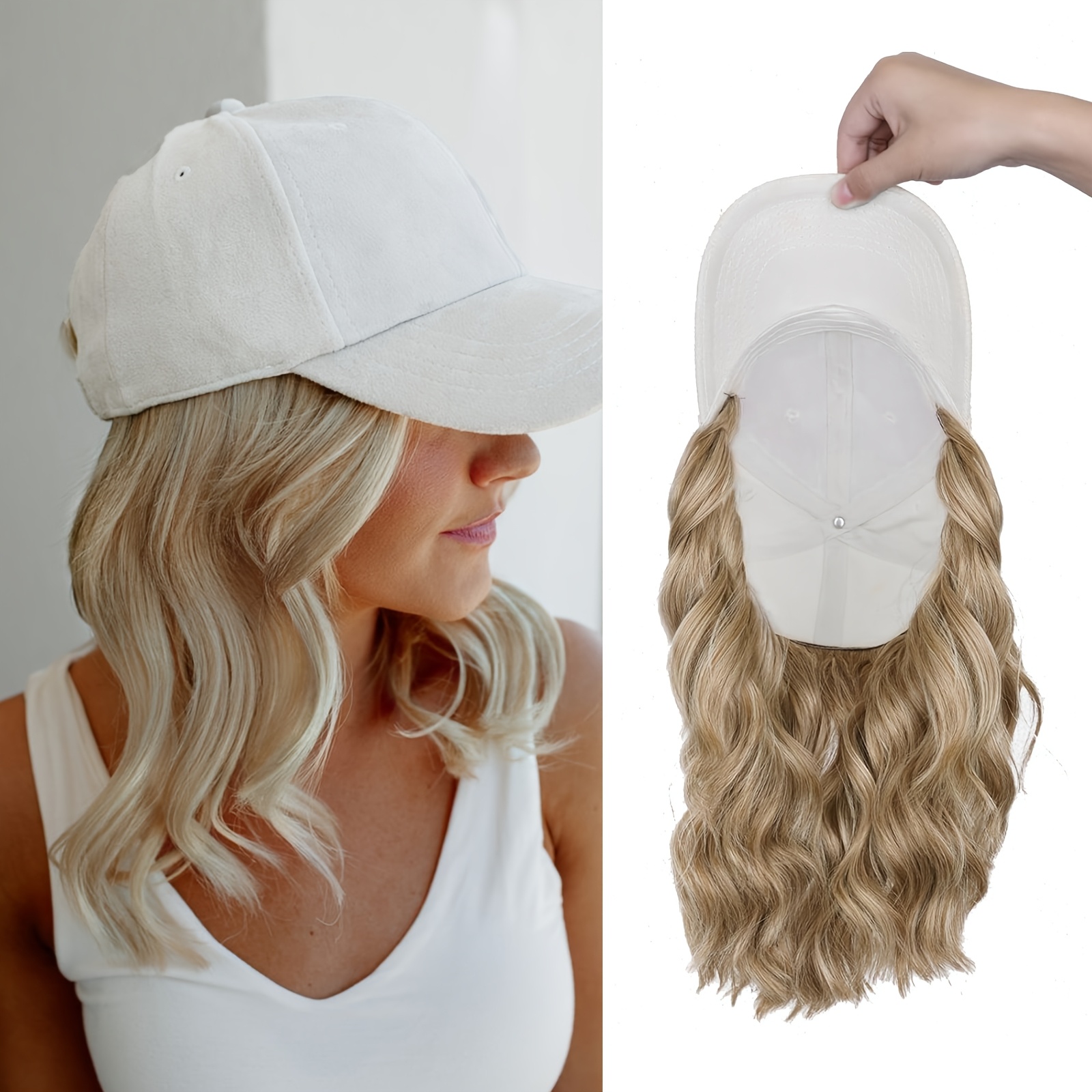 TEMU Women's Adjustable Snap-fit Short-to-lock Wig With 12-inch Hair Extensions - & Length, -looking Synthetic Hair Attachment For Dreadlock/curly Styles (no Glue/spray Needed)