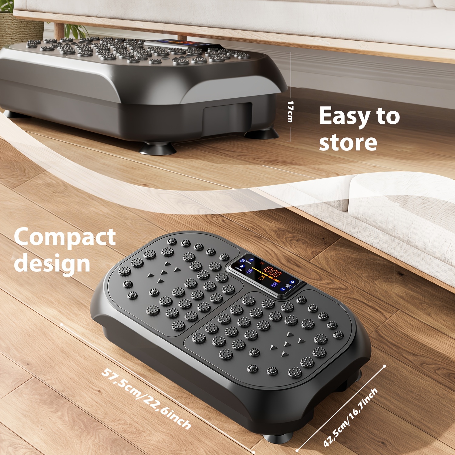 Professional Vibration Plate Machine | Slimming And Fat Burning Workout Equipment With Magnetic Foot Massage | 120 , Quiet, Non-slip Surface, Without Battery