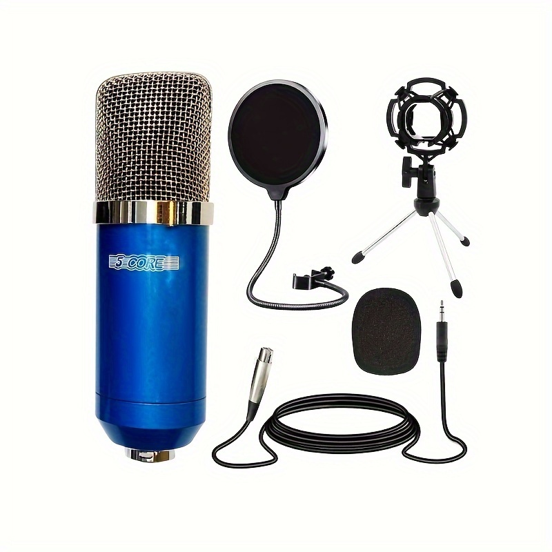 

Xlr Microphone Condenser Mic For Computer Gaming, Podcast W/tripod Stand Kit For Streaming, Recording, Vocals, Voice, Cardioids Studio Microphone