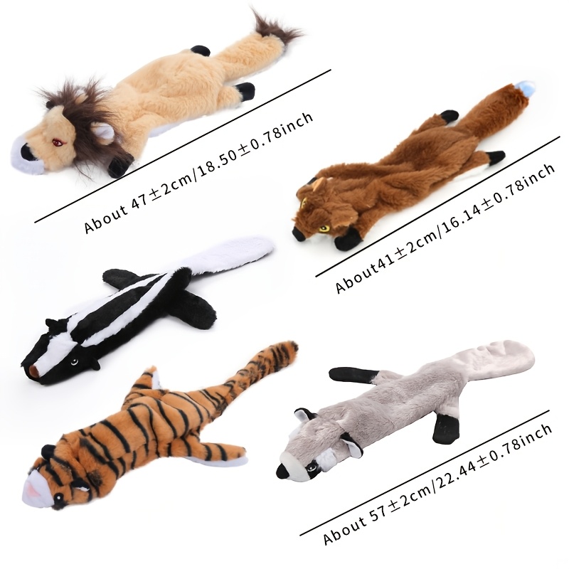 TEMU Dog Squeak Toys, No Stuffing Plush Dogs Chew Toy For Small Medium Large Breed Chewer Supplies Tough Puppy Teething Chewing Interactive To Busy Best Birthday Gift