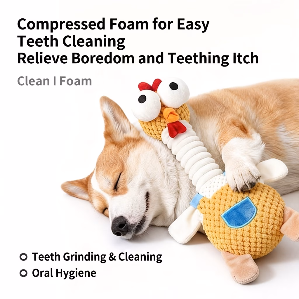2026 new durable squeaky dog toys indestructible plush dog toy funny dog toys for small medium large breed daily companionship training reward gift crinkle squeaky plush dog puppy chew toys for teething cute puppy toys Product details 0