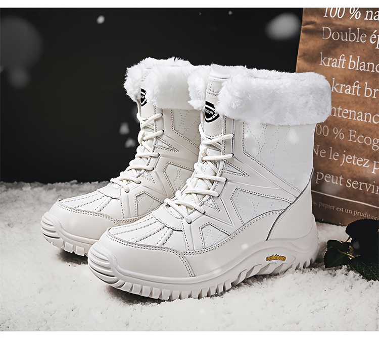 Bottes D’hiver Femme GLAMORA – Imperméables Et Chaudes Avec Doublure Fausse Fourrure – Semelle Antidérapante – Fermeture éclair Interne – Tailles 35 à 41
