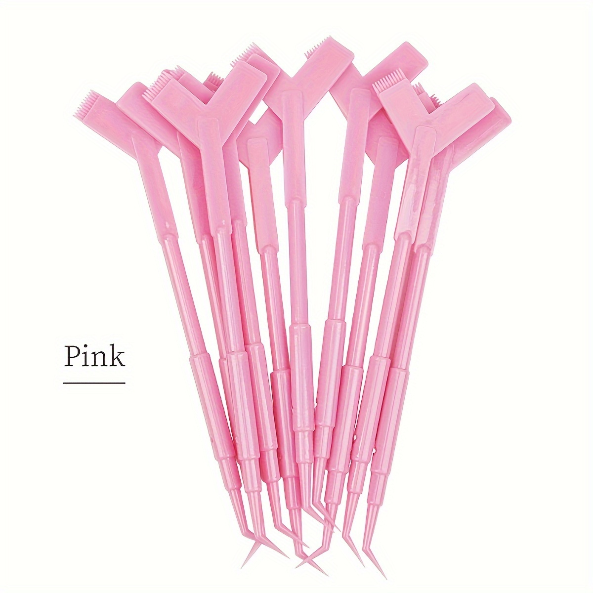 TEMU 10pcs/bag Eyelash Perm Wands Y Brushes Eyelash Lifting Kit Curlers Eye Lash Extension Tool Lash