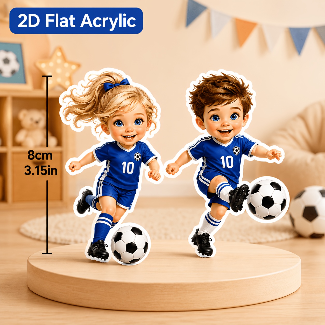 TEMU [customization] Acrylic Material Fridge Magnet 2d Flat Custom 2d Acrylic Photo Fridge Tile, Turn Your Photo Into Cartoon Fridge Magnet,