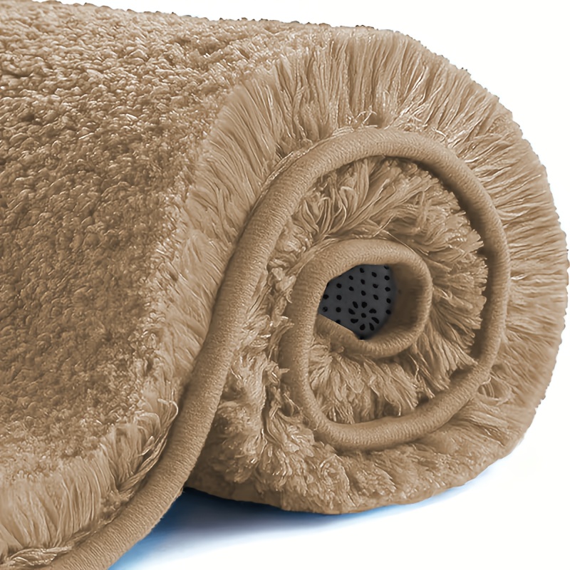 TEMU Grande 1pc Tapis de bain en mousse à de 25D, tapis de sol de salle de bain, tapis de bain, absorption rapide , lavable, lavable en machine,