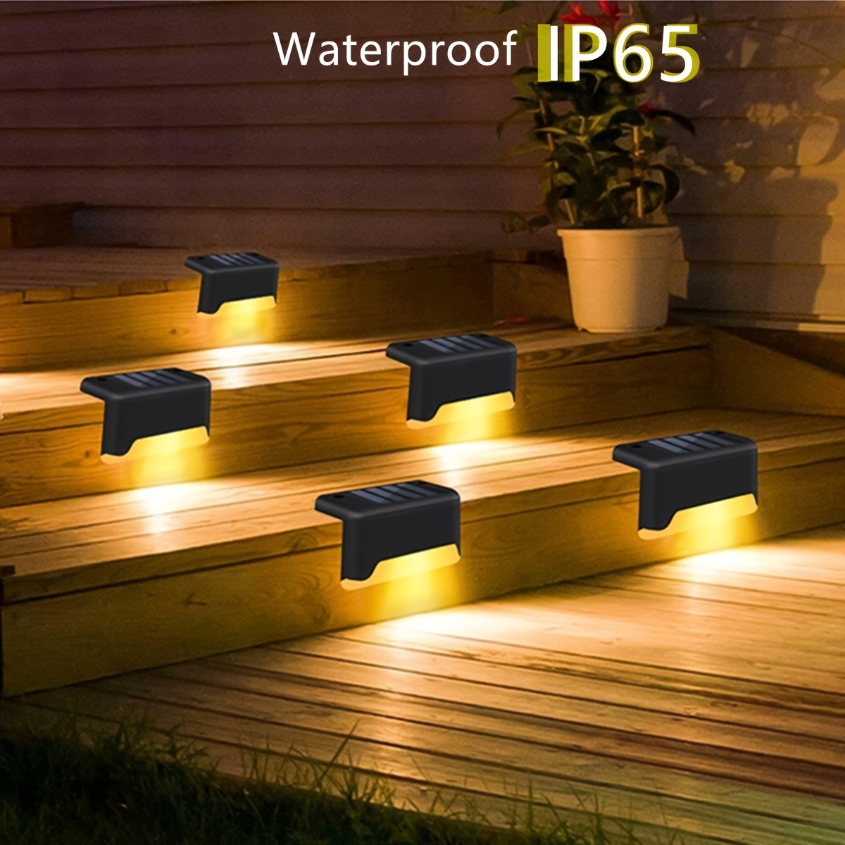 

Solar Deck Lights Outdoor 16 Pack, Solar Step Lights Waterproof Led Solar Lights For Outdoor Stairs, Step, Fence, Yard, Patio, And Pathway (warm White)8pcs/16pcs