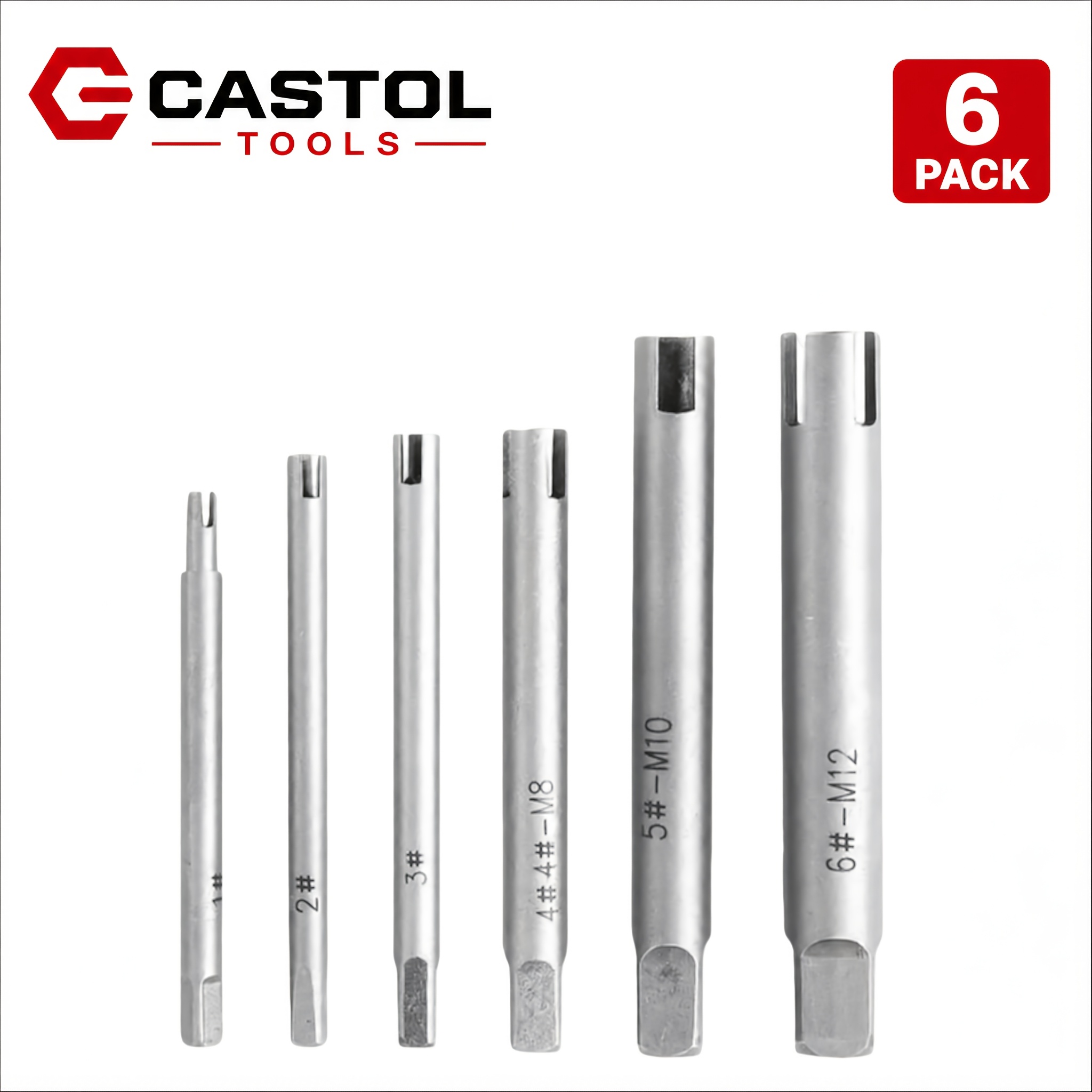 Image of 5pcs/6pcs Broken Tap Extractor Set For Removing Damaged M5-m12 Screw Threads, Stripped And Nut Puller, Die-threaded Tool Kit