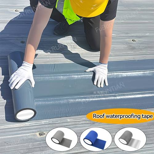 1 roll heavy duty polymer repair tape uv resistant size 30cm 17meters operating temperature range 60 c to 110 c suitable for roofs walls pipes self sealing and leak proof with noise reduction and thermal insulation
