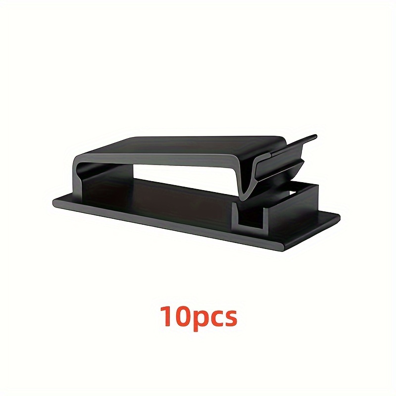 10/5pcs Self-adhesive Cable Management Clips, Wire Clips, Cable Holder For Tv, Computer, Ethernet, Power Cord, Under Desk, Home, Office, Car, Cable Organizer