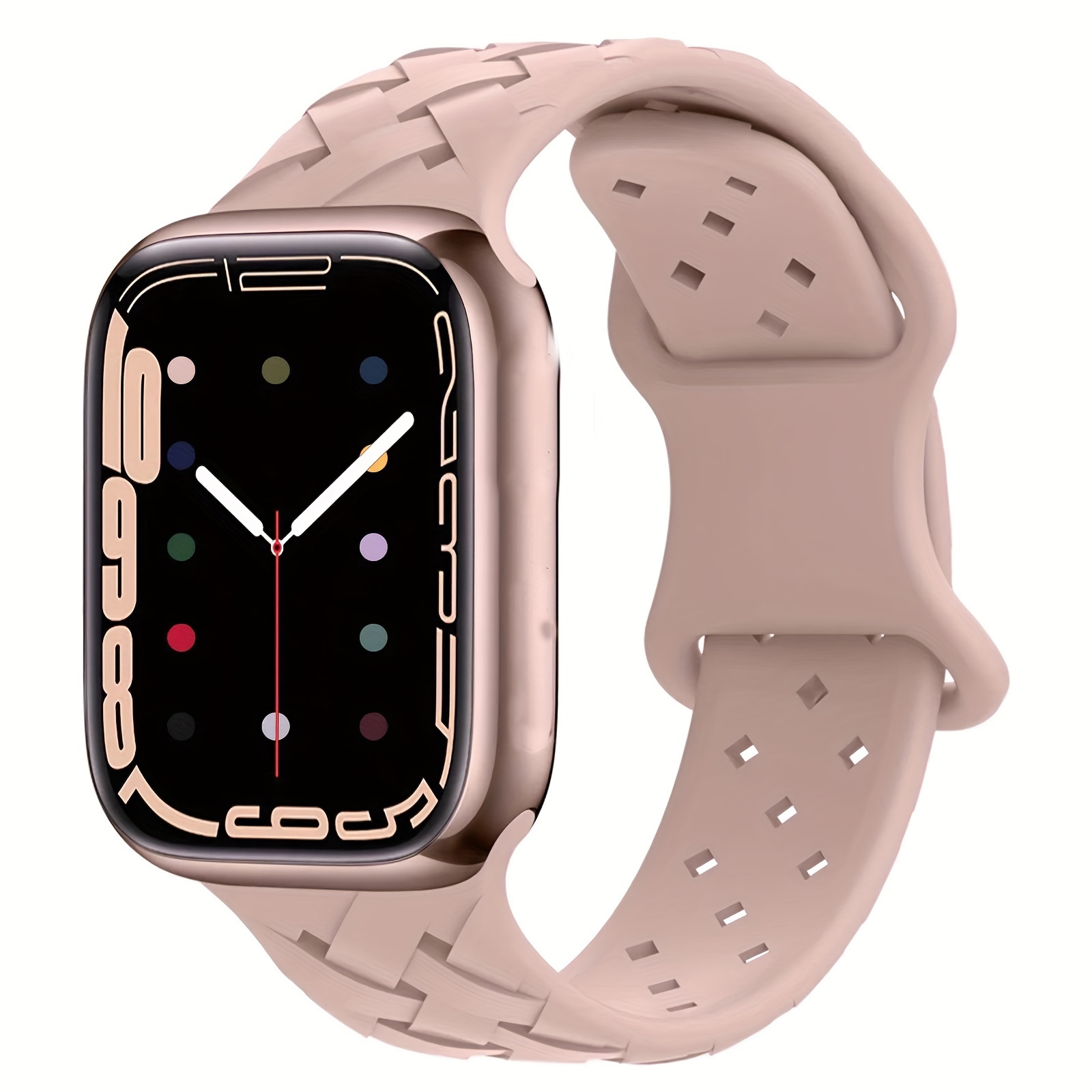 Strap For Apple Watch band 44mm 40mm 45mm 41mm 38mm 42mm Breathable  Silicone bracelet correa iWatch series 3 6 se 7 8 ultra 49mm