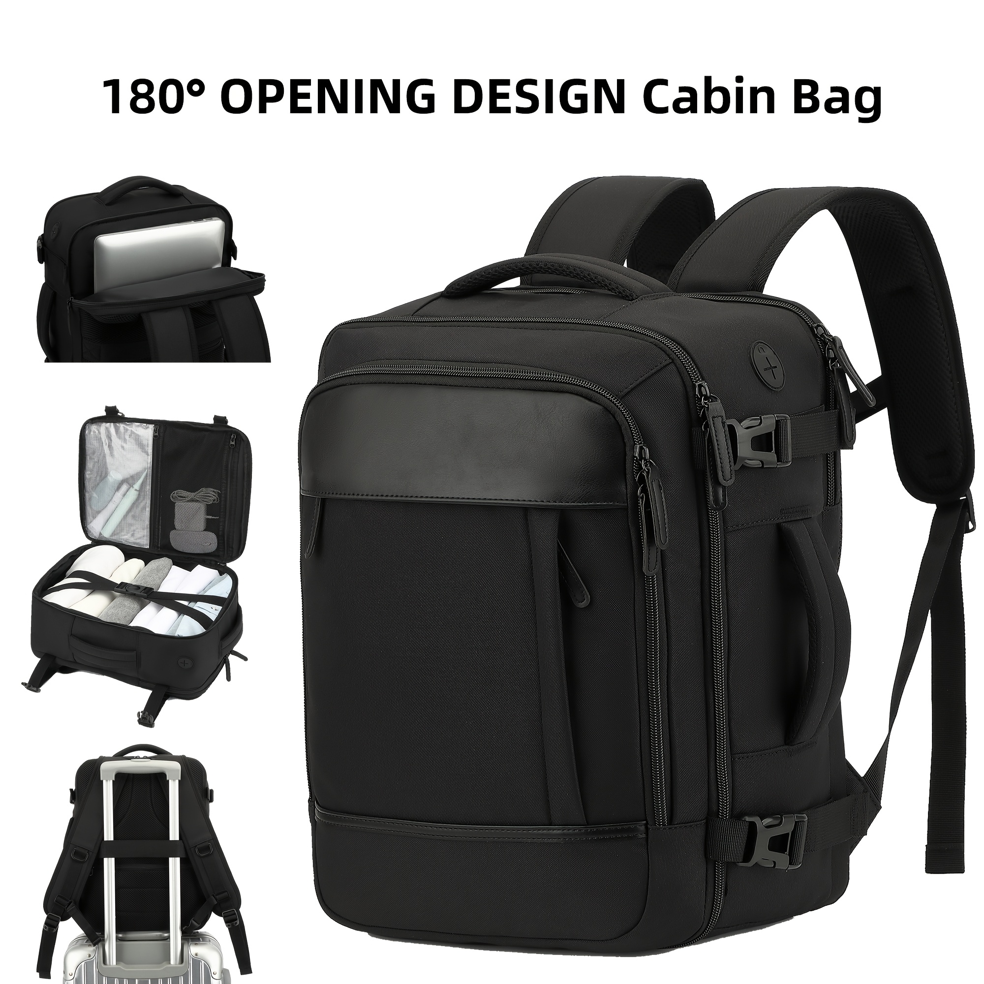 asos vinyl faux-leather backpack ASOS DESIGN faux leather backpack in black