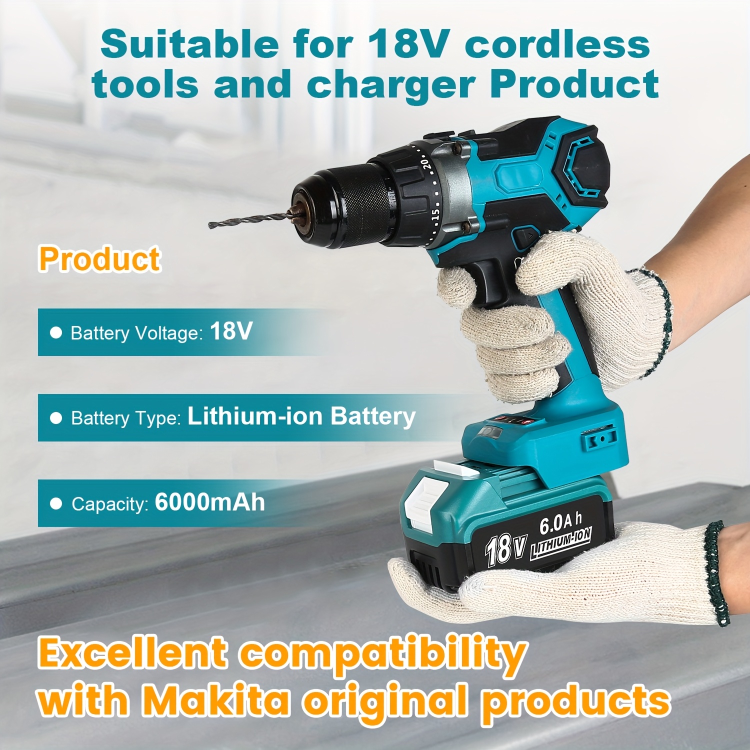 2 Pack Makita 18V LXT 6.0Ah Lithium-Ion Replacement Batteries – BL1860B Compatible