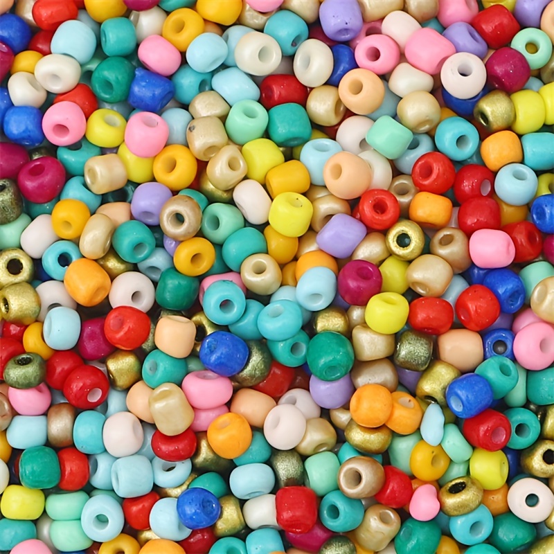 250/620/1000pcs Solid Color Glass Enamel Beads