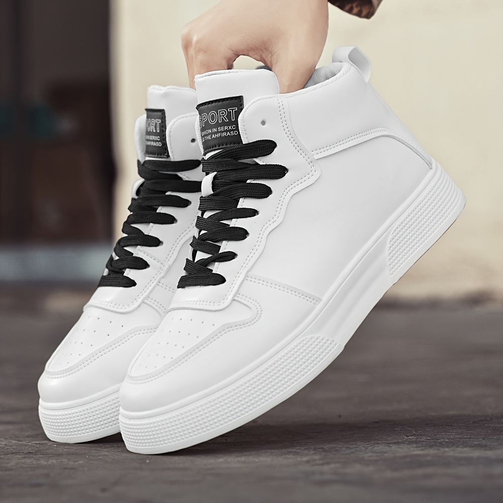 Zapatillas de Skate Casuales para Hombre Ligeras y Transpirables - Parte Superior Duradera de PU Antideslizante y Suela de PVC, Diseño Bajo con Cordones para Caminar al Aire Libre, Estilo Urbano Callejero - Zapatos Cómodos para Todas las Estaciones, Zapatillas Casuales | Diseño Elegante del Zapato | Confort Transpirable, Zapatos de Skate - Imagen 10