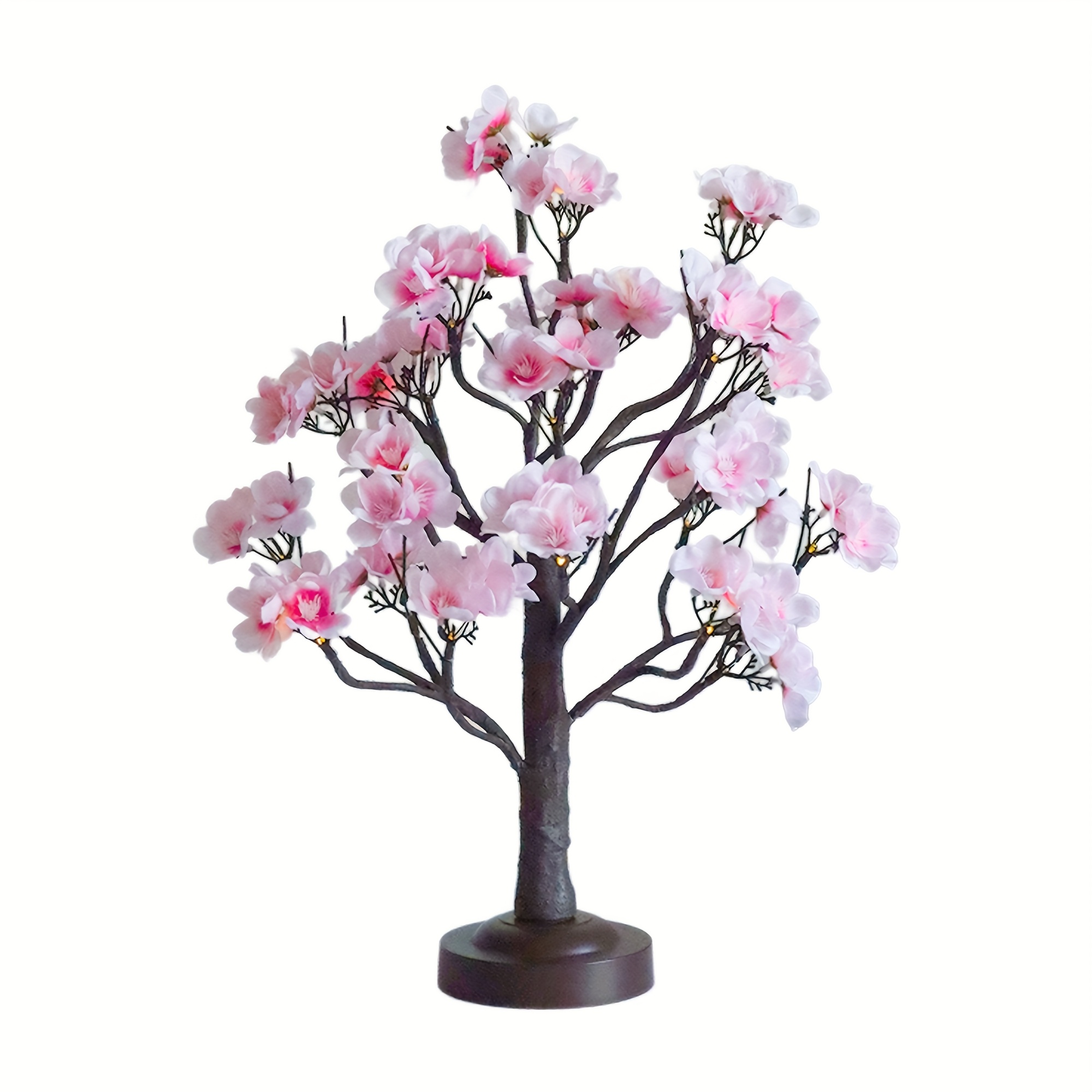 TEMU 24 Led Tree Lamp 18 Inches Artificial Fairy Tree Light Usb/battery Operated 8 Lighting With Timer Decor For Bedroom Spring Decoration For Home