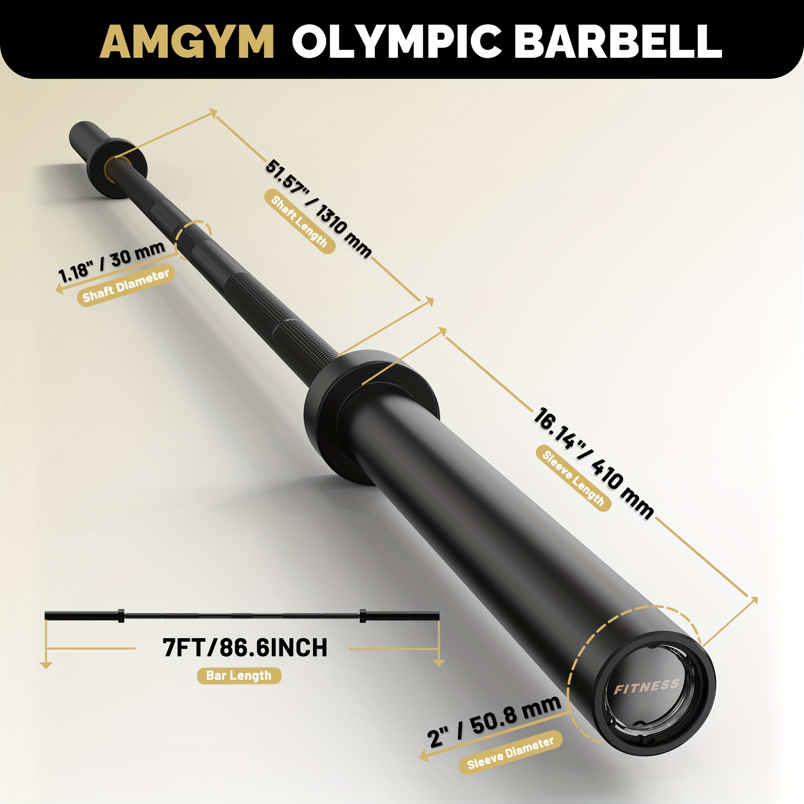 Temu amgym olympic barbell 7ft 1000lb plus capacity