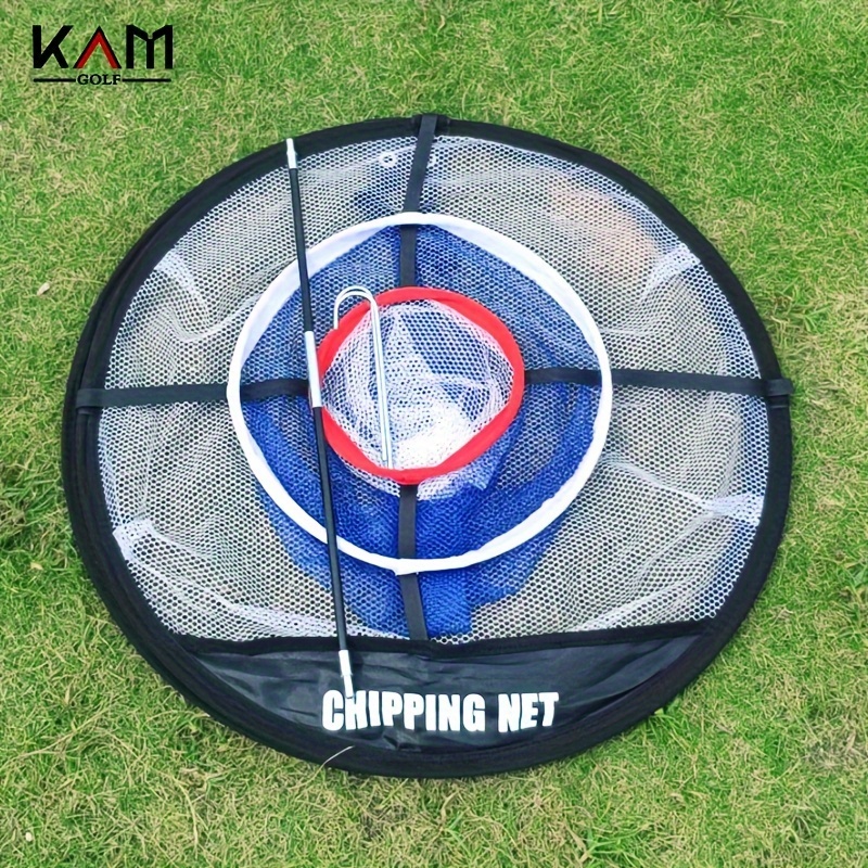 1pc portable golf chipping net collapsible indoor 3 layer target mesh practice net details 2