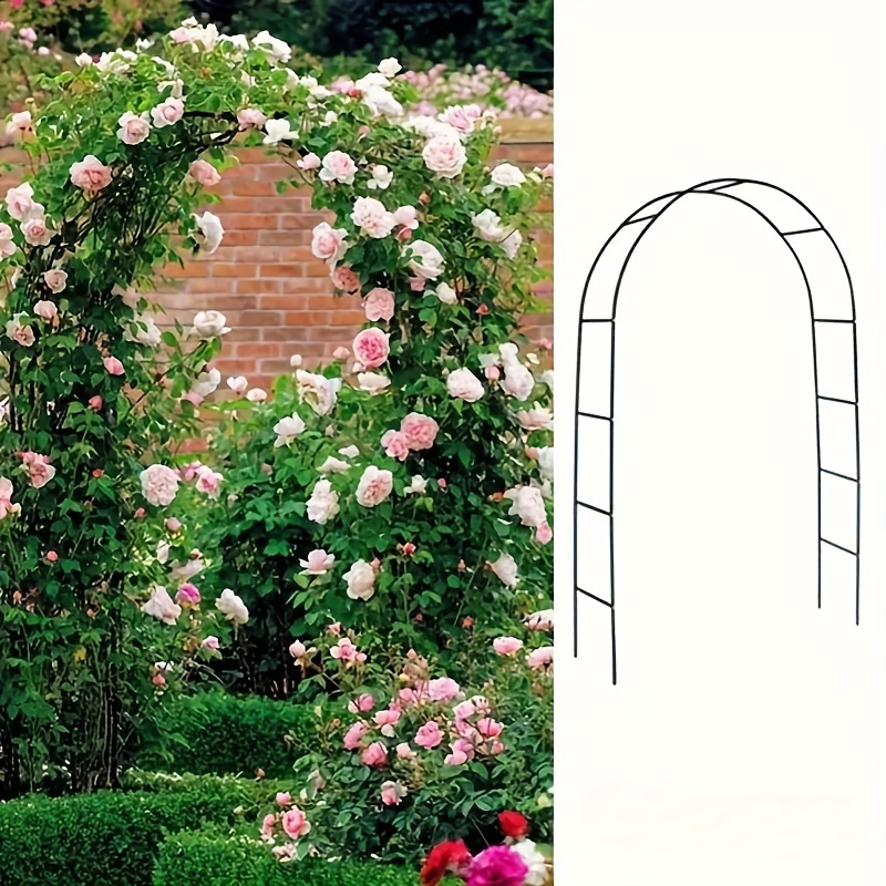 

1pc, Garden Arch, Metal Frame Supported Arch, Used For Climbing Plants, Roses, Vegetables, Outdoor Decoration, Large Arch Decoration, Wedding Garden Courtyard Decoration Diy Arch