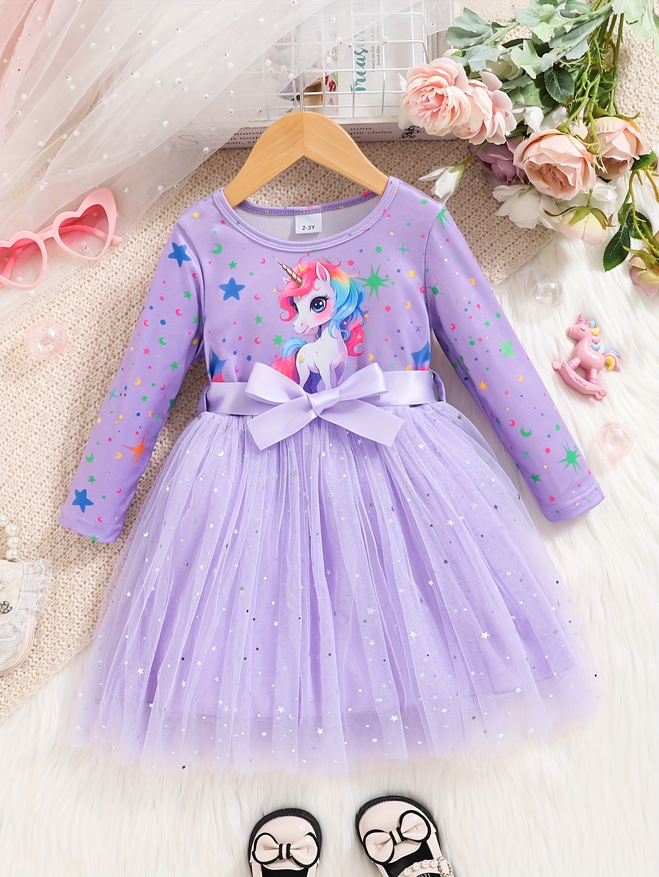 open lace back dress Unicorn Party Dress – What A Princess LLC