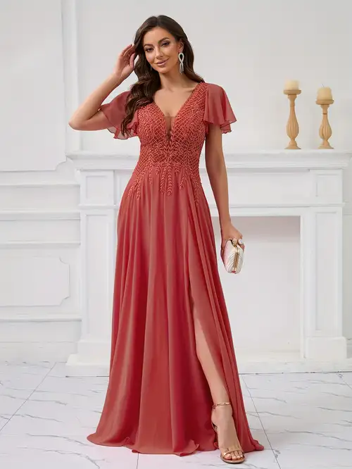 casual red maxi dress Red Wrap Maxi Dress