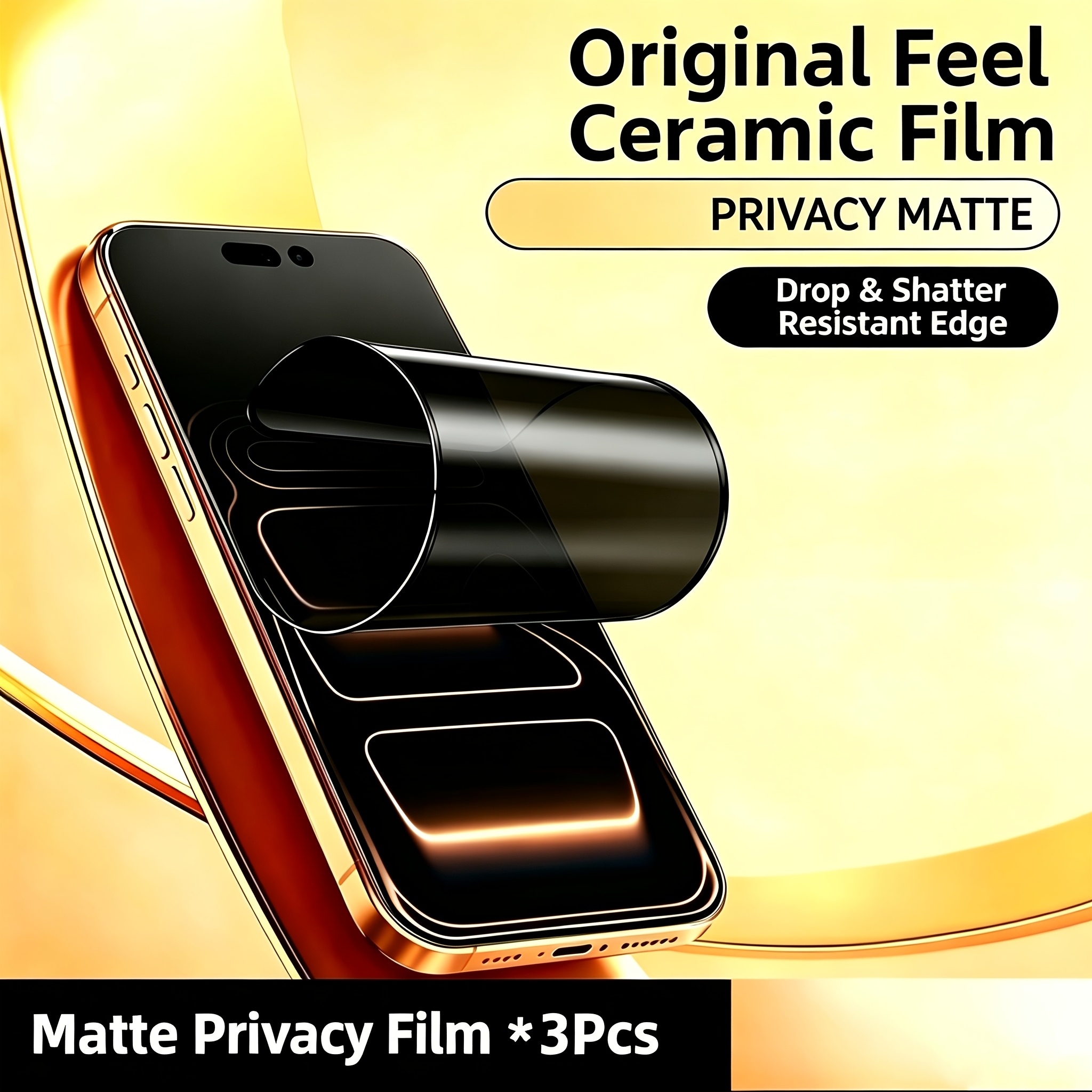 3 Pack Full Coverage Matte Privacy Screen Protector, Compatible With For Iphone 17 Pro Max/17e/17 Air/17 Pro/17, 16 Pro Max/16 Pro/16 Plus/16e/16, 15 Pro Max/15 Pro/15 Plus/15, 14/13/12/11/x/8/7/, Etc