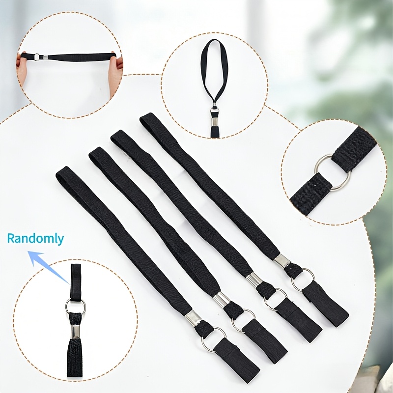 4pcs Wrist Straps For Walking Sticks, Designed For Crutches And Canes, Suitable For Seniors, Featuring Fittings In Black, Random Style