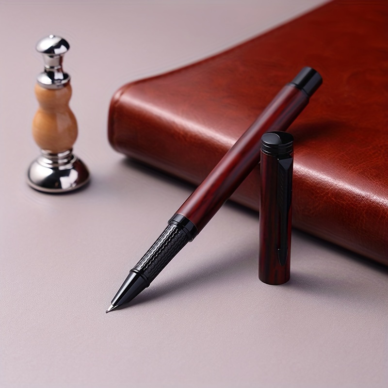 

Elegant Metal Fountain Pen: Professional Grade, Concealed Nib, Artwork Design, Lightweight, Cap With Clasp, Extra Fine Point, Perfect For Calligraphy And Writing - A Gift For Adults