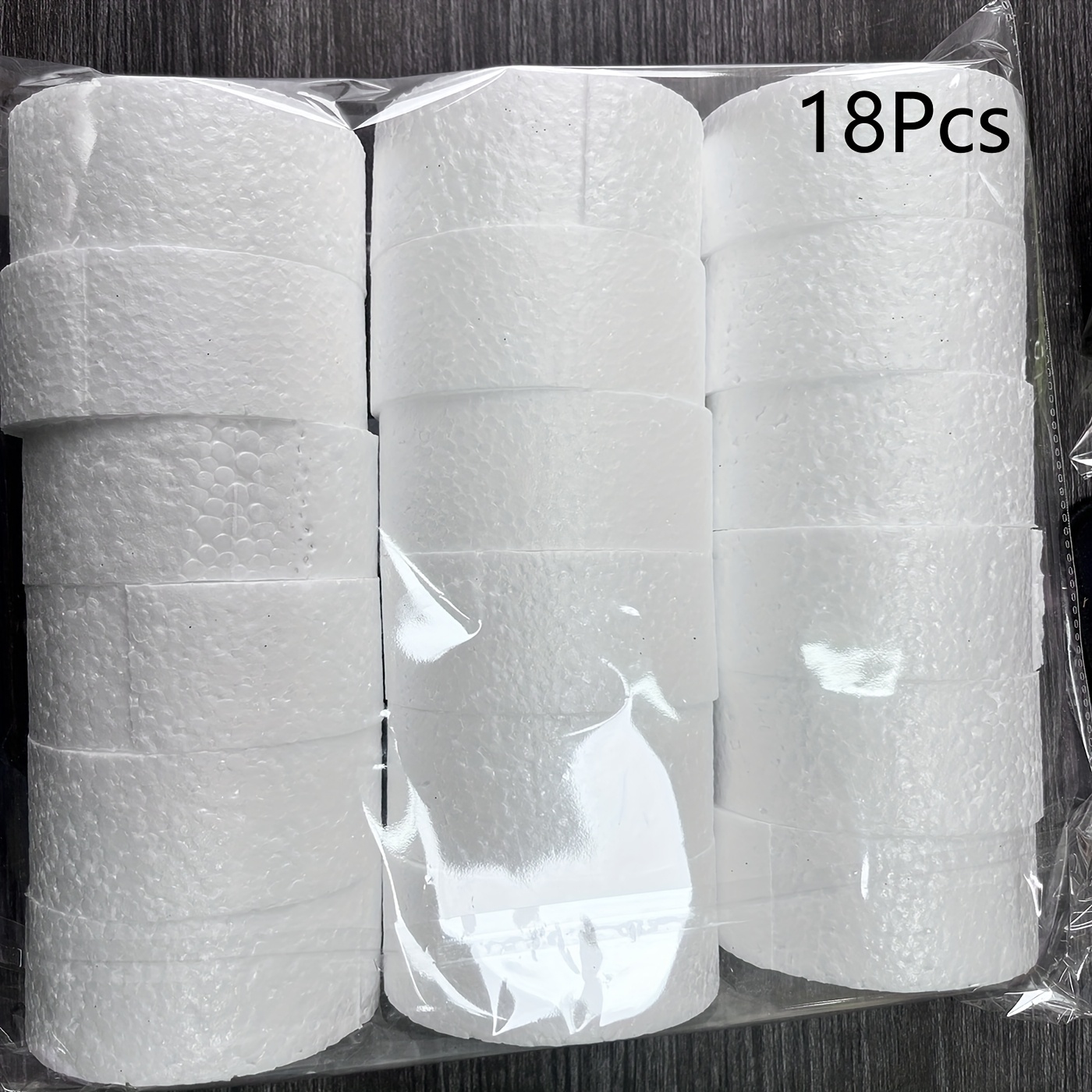 6/18/24pcs 3 Inch White Foam Circles Foam Discs For Crafts, 1.57 Inch Thick Styrofoam Rounds Polystyrene Circles For Projects, Cakes And Decorations, Sculpture, Modeling, Arts And Crafts Supplies
