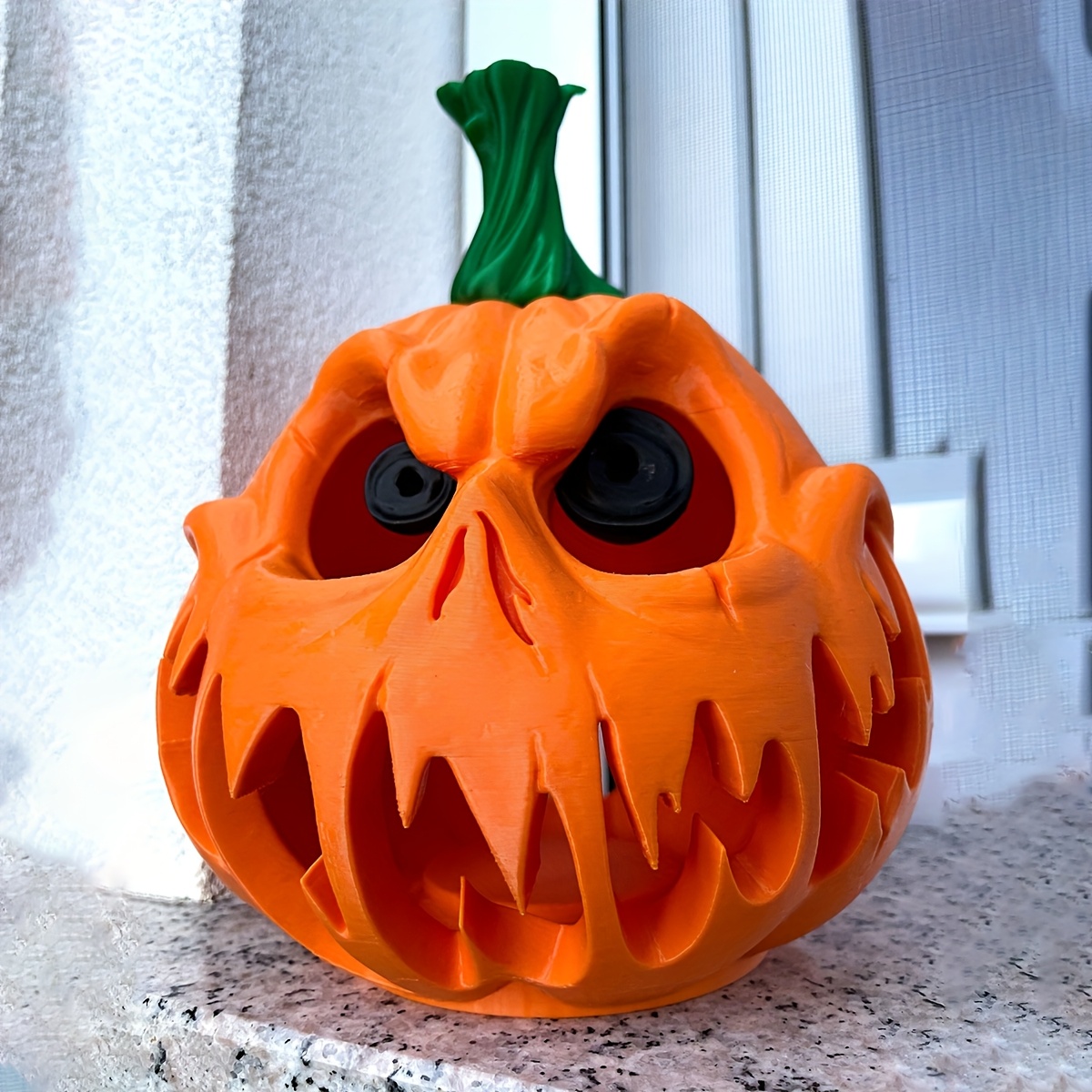 1 piece halloween pumpkin resin decoration ghost skeleton with   facial features party table centerpiece   for indoor outdoor holiday decor thanksgiving pumpkin decor   design carved texture thanksgiving