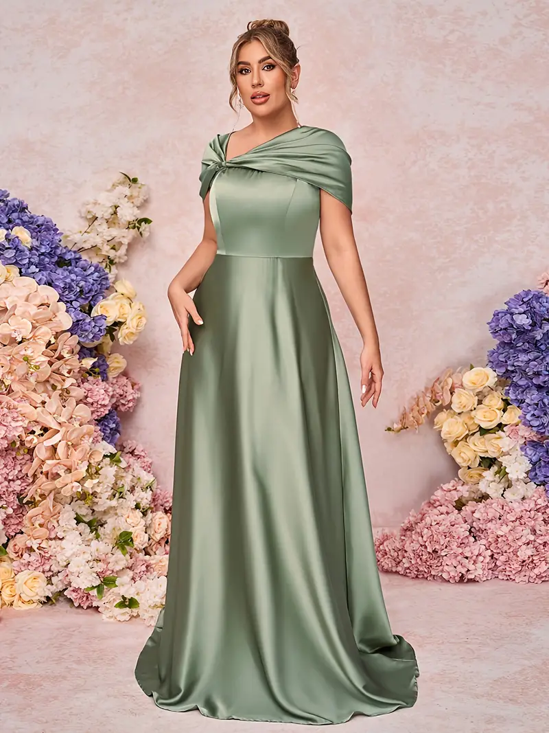 plus size satin bridesmaid dress Plus Size Bridesmaid Dresses Satin Off The Shoulder Lisposa