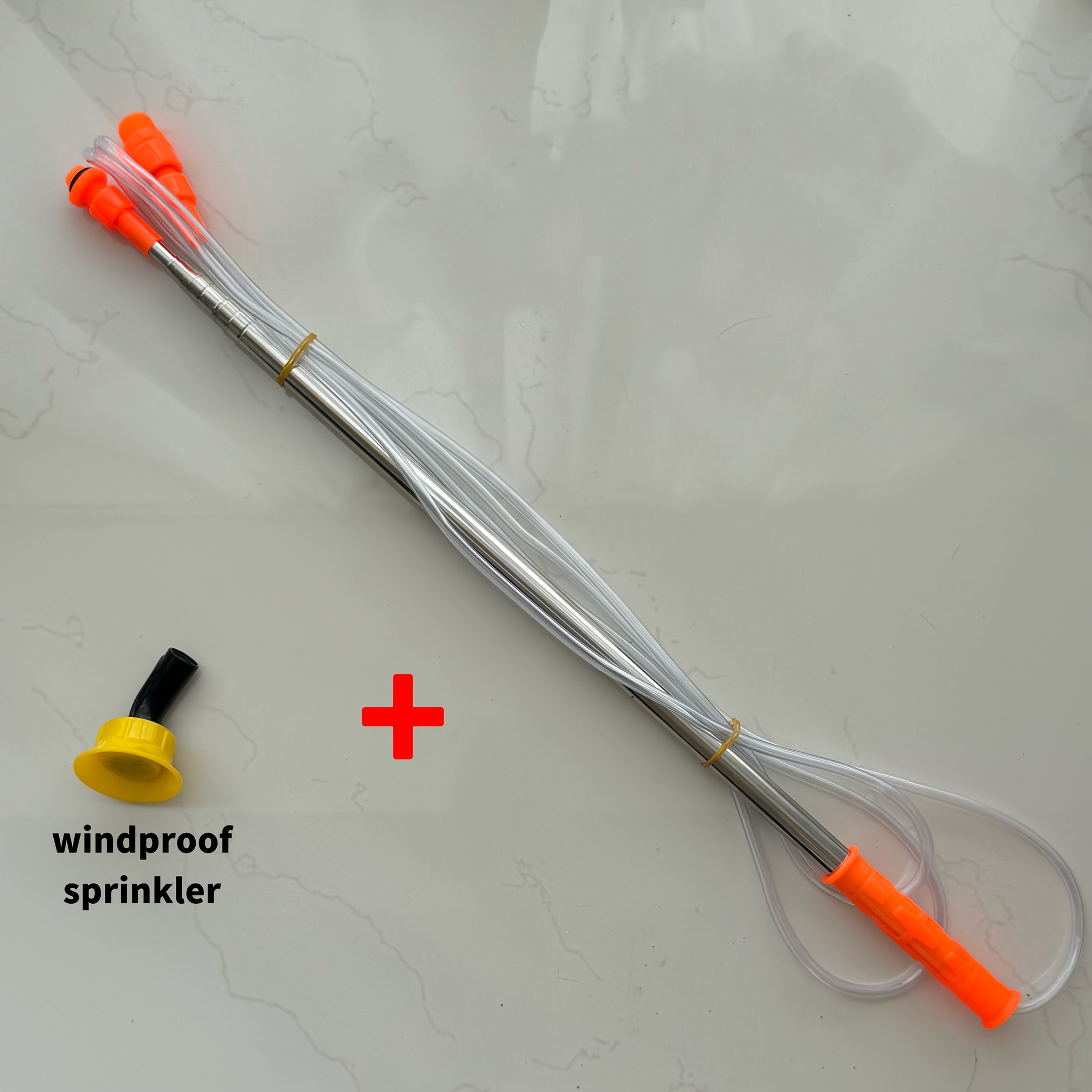 Image of Rated Extended Stainless Steel Sprayer Tube+ Windproof Nozzle, Stainless Steel Spray Extension Pipe, Sprayer Tool, Suitable For Space Extension Rods, Used For Efficient Watering And Spraying