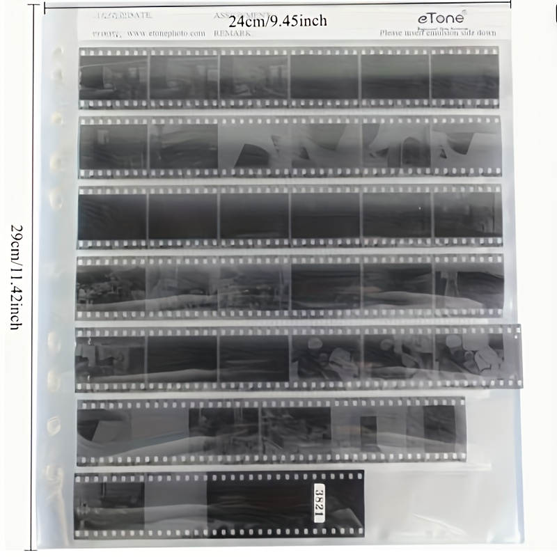 set da 10 pezzi, foglio professionale per negativi da per , pagina per conservazione pellicola, dimensioni, senza e senza , antiossidante e antigraffio, per archiviazione di pellicole sfuse, per fotografici e archivisti professionisti Dettagli dell'articolo 0