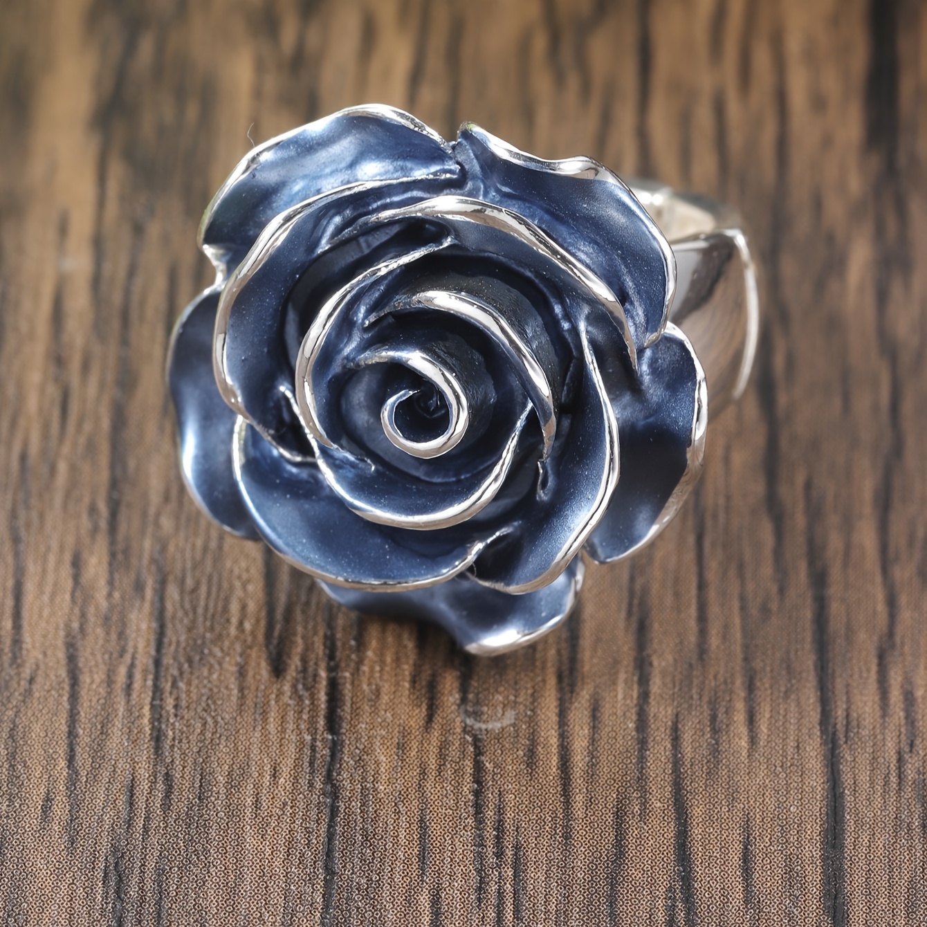 Women's Macaron-Colored Floral Stretch Ring