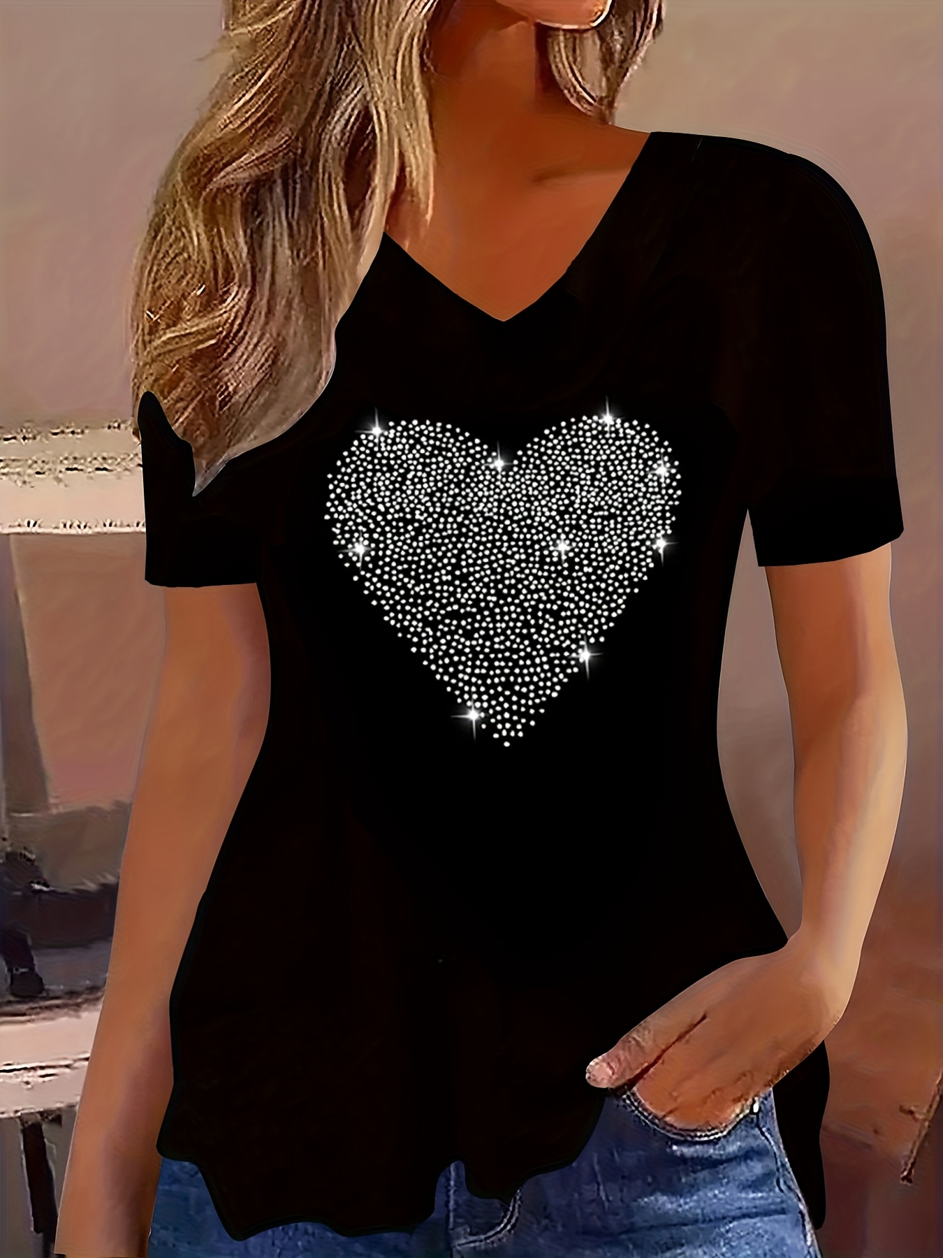 Con Piedras Camisetas Pedreria Mujer Camisa Blanca Blusas