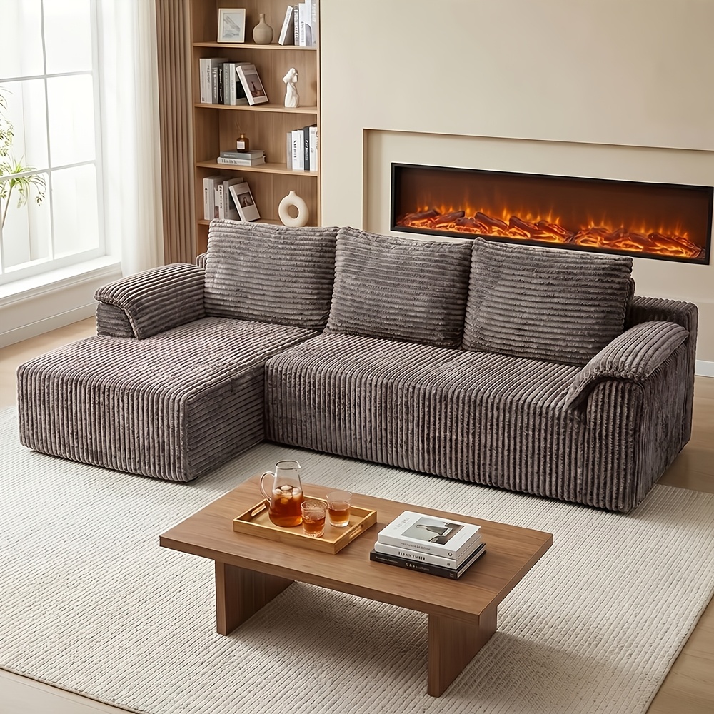 Design, Modular L-shaped Sofa With Plush Cushions, Bone-free Construction, No , Haustierfreundlich, Easy To Clean, Perfect For Family Use And Entertaining Guests.