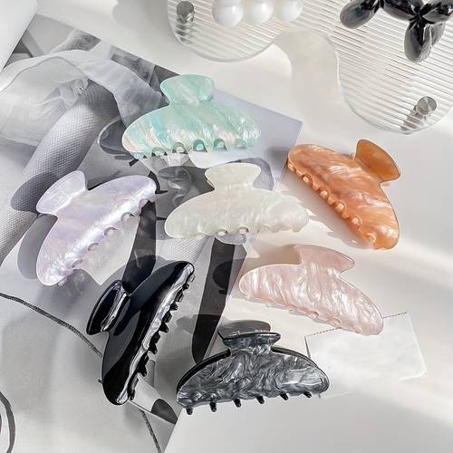 luxury large shell shaped hair claw clip y2k high end daily womens additions hair additions versatile fashion jelly clip hair clip headwear